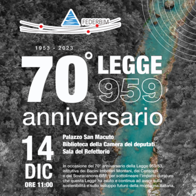 14 dicembre roma federbim 70 anni della legge 959 idroelettrico camera dei deputati