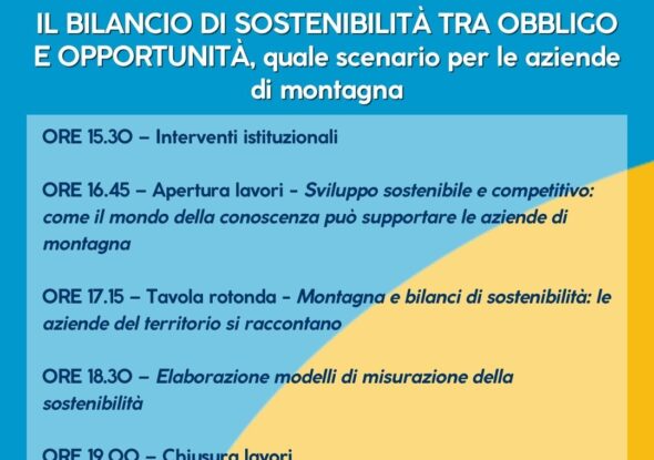 Il bilancio di sostenibilità tra obbligo e opportunità, quale scenario per le aziende di montagna