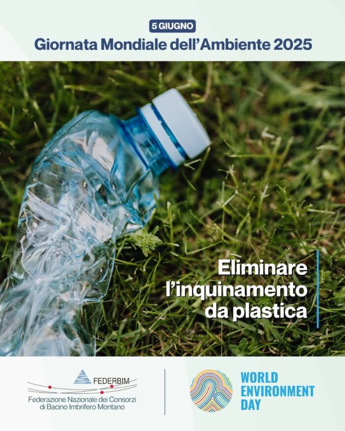 🌱 𝗙𝗲𝗱𝗲𝗿𝗕𝗜𝗠 𝘀𝗼𝘀𝘁𝗶𝗲𝗻𝗲 𝗹𝗮 𝗚𝗶𝗼𝗿𝗻𝗮𝘁𝗮 𝗠𝗼𝗻𝗱𝗶𝗮𝗹𝗲 𝗱𝗲𝗹𝗹’𝗔𝗺𝗯𝗶𝗲𝗻𝘁𝗲
Oggi, più che mai, il nostro pianeta ci chiede attenzione, rispetto e azioni concrete.

Il 5 giugno di ogni anno si celebra la Giornata Mondiale dell’Ambiente, istituita dalle Nazioni Unite nel 1972, unoccasione per riflettere su quanto sia urgente proteggere la nostra “casa comune”.

“𝗘𝗹𝗶𝗺𝗶𝗻𝗮𝗿𝗲 𝗹’𝗶𝗻𝗾𝘂𝗶𝗻𝗮𝗺𝗲𝗻𝘁𝗼 𝗱𝗮 𝗽𝗹𝗮𝘀𝘁𝗶𝗰𝗮” è il tema 2025 e ci ricorda che la salute della Terra, strettamente legata alla nostra, migliora partendo dalle azioni e dalle scelte che facciamo ogni giorno. Le plastiche e microplastiche stanno infestando non solo i nostri mari, ma hanno contaminato e alterato l’intera catena alimentare.

Come #FederBim crediamo fortemente che ogni singola scelta conti e determini il miglioramento o il peggioramento delle condizioni del nostro #ambiente come ridurre l’uso della #plastica e, soprattutto, riciclarla correttamente.
Le piccole scelte quotidiane costruiscono un grande cambiamento.

#GiornataMondialeDellAmbiente #WorldEnvironmentDay #5Giugno #Sostenibilità #Ambiente #WED